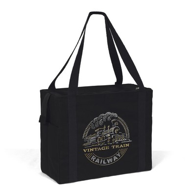 Jeremy™ Deluxe Canvas Zipper-Close Tote - Sparkle (18" x 8" x 15")