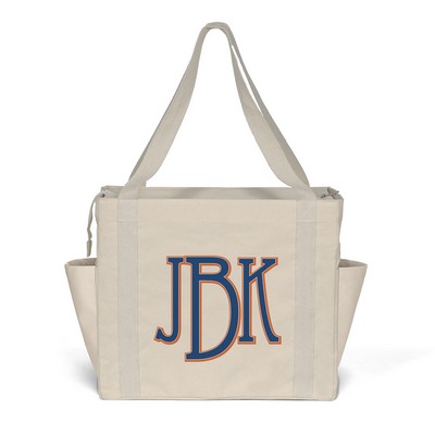 Jeremy™ Deluxe Canvas Zipper-Close Tote - ColorVista (18" x 8" x 15")