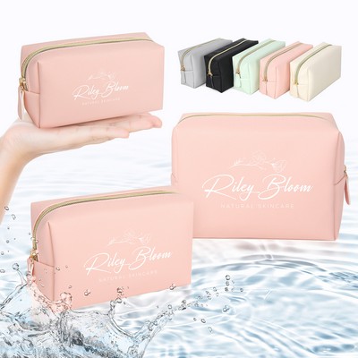 Portable PU Leather Makeup Bag