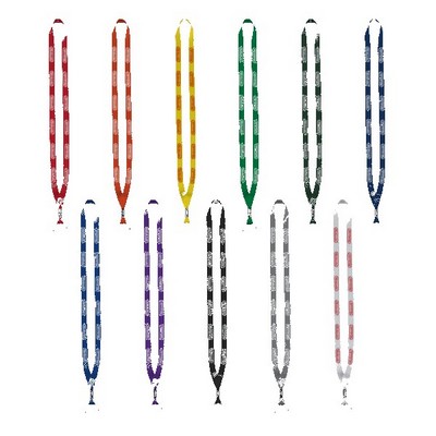 1/2" Polyester Lanyard with Metal Crimp & Split-Ring